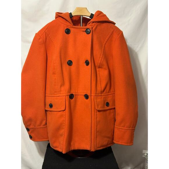 Hooded Short Pea Coat - Picture 1 of 9